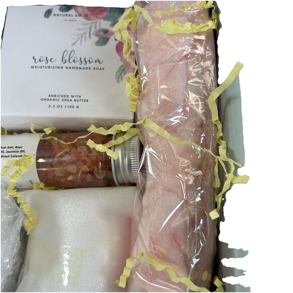 Natural Amor Los Angeles Relaxing Spa Gift Set for Women Luxurious 7pc Bath Set - Picture 11 of 16